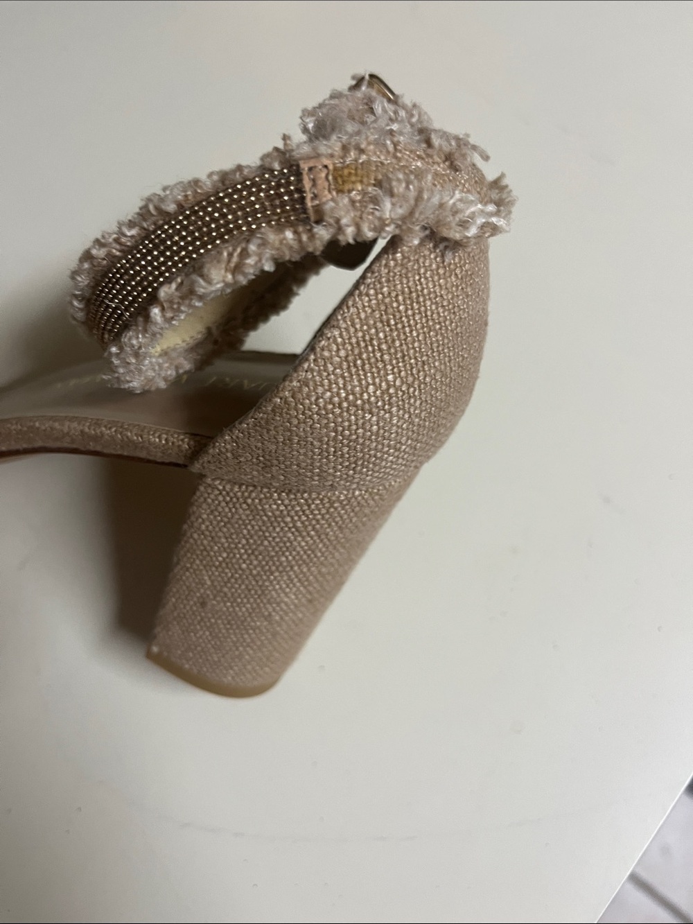 Stuart Weitzman frayed canvas sandals. Size 8-1/2 M - Picture 11 of 11
